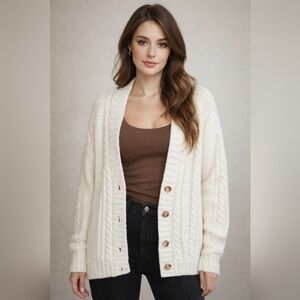 Cozy Cable Knit Cardigan Sweater